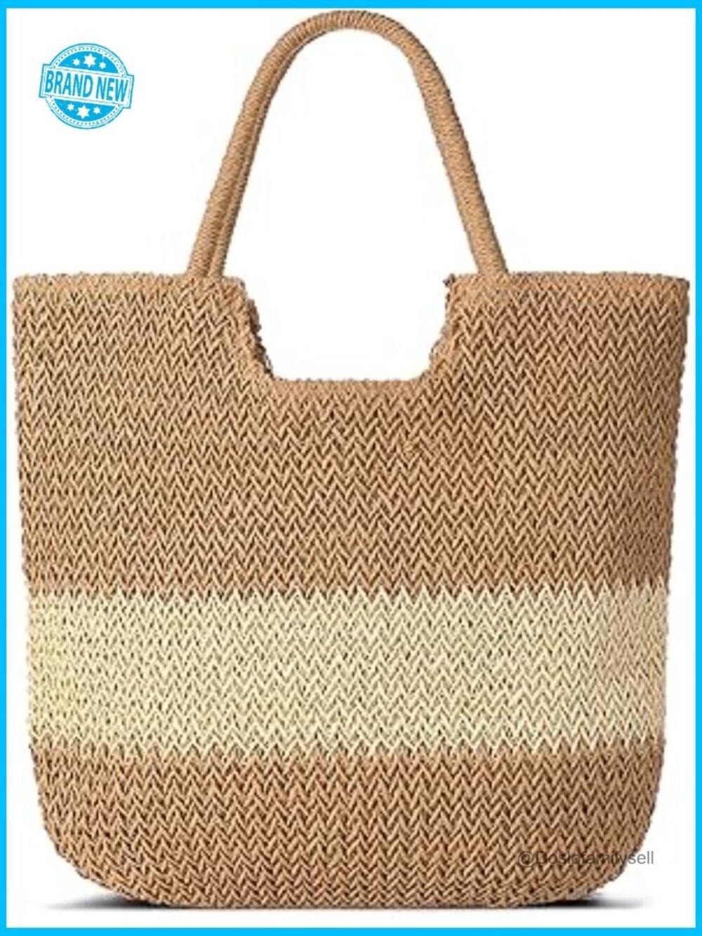 Woven Straw Tote Bag Large Summer Beach Shoulder Handbag Holiday